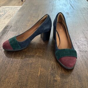 Clarks Artisan Suede Tri-color Heels‎